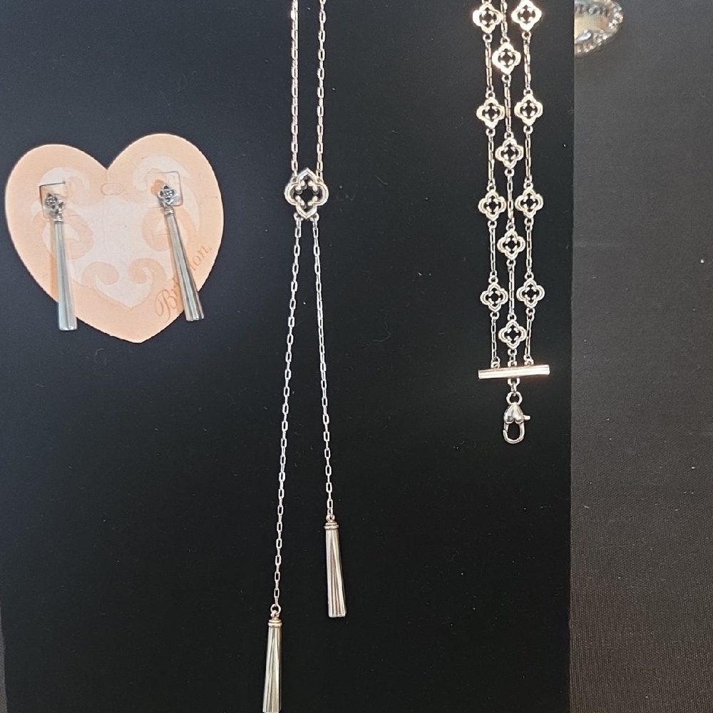 Brighton Silver Earrings and Necklace Set